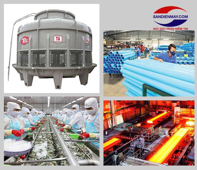 Tháp giải nhiệt nước Tashin được sử dụng rộng rãi trong nhiều lĩnh vực của đời sống